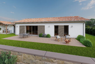 votre maison de 80m2 sur un terrain de 530m2 sur la commune de Le Pout au prix de 215000&euro; avec Alpha Constructions